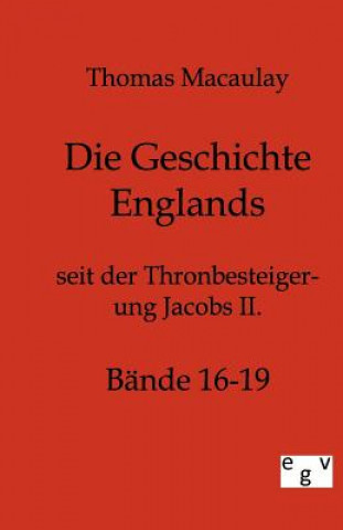 Kniha Geschichte Englands Thomas Babington Macaulay