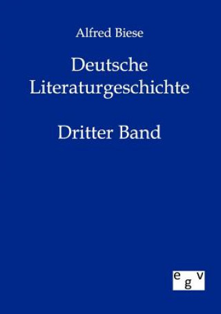 Buch Deutsche Literaturgeschichte Alfred Biese