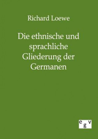 Carte ethnische und sprachliche Gliederung der Germanen Richard Loewe