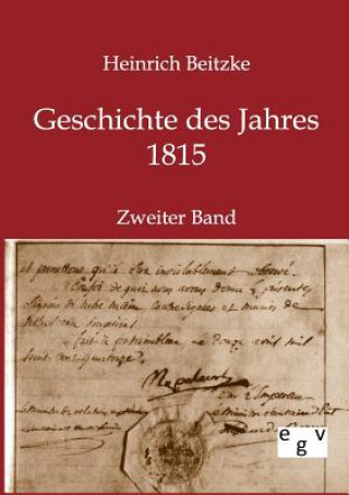 Knjiga Geschichte des Jahres 1815 Heinrich Beitzke