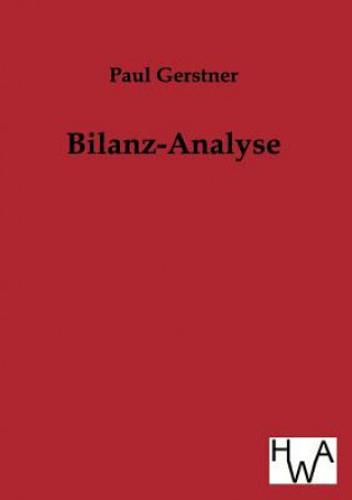 Kniha Bilanz-Analyse Paul Gerstner