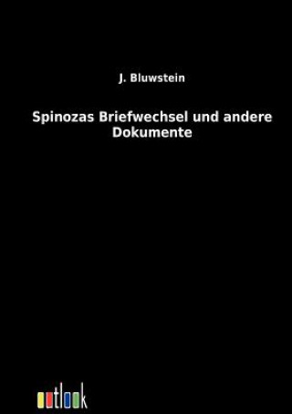 Kniha Spinozas Briefwechsel und andere Dokumente J Bluwstein