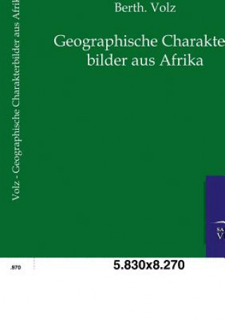Carte Geographische Charakterbilder aus Afrika Berth. Volz