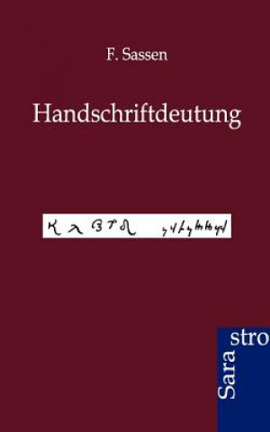 Buch Handschriftdeutung F Sassen