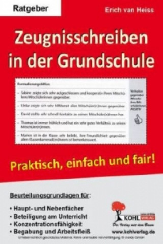 Книга Zeugnisbeurteilungen in der Grundschule Erich van Heiss