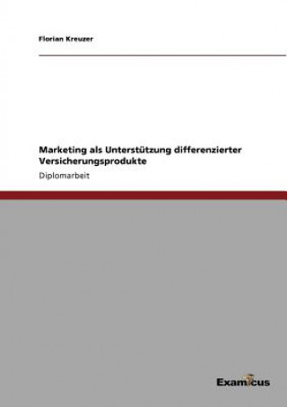 Kniha Marketing als Unterstutzung differenzierter Versicherungsprodukte Florian Kreuzer