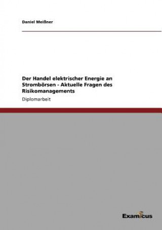 Könyv Handel elektrischer Energie an Stromboersen - Aktuelle Fragen des Risikomanagements Daniel Meißner