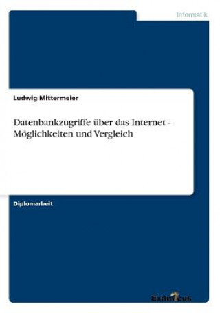 Książka Datenbankzugriffe uber das Internet - Moeglichkeiten und Vergleich Ludwig Mittermeier