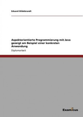 Könyv Aspektorientierte Programmierung mit Java gezeigt am Beispiel einer konkreten Anwendung Eduard Hildebrandt