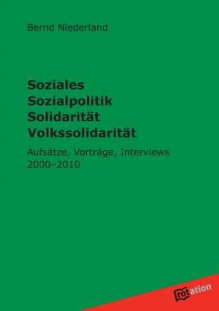 Könyv Soziales Sozialpolitik Solidaritat Volkssolidaritat Bernd Niederland