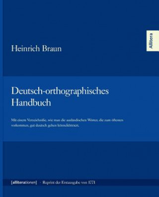 Książka Deutsch-orthographisches Handbuch Heinrich Braun