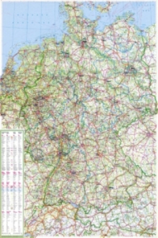 Nyomtatványok MARCO POLO Große Deutschlandkarte mit Ländergrenzen 1:800.000 