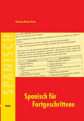 Kniha Spanisch fur Fortgeschrittene Vanessa Bravo Feria