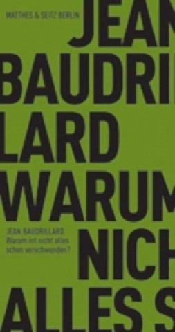 Βιβλίο Warum ist nicht alles schon verschwunden? Jean Baudrillard