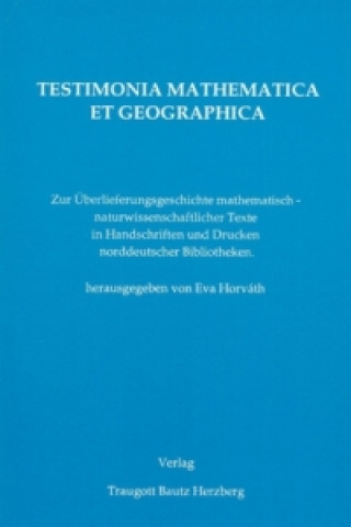 Kniha Testimonia Mathematica et Geographica Eva Horváth