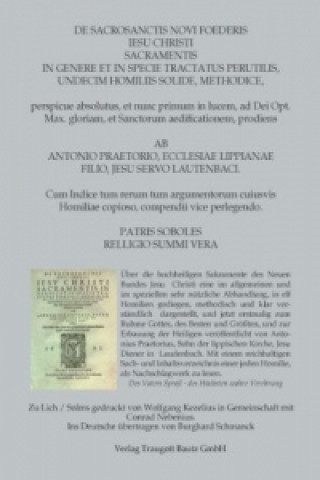 Book Antonius Praetorius Burghard Schmanck