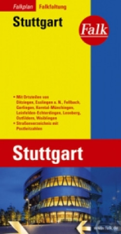 Prasa Falk Stadtplan Falkfaltung Stuttgart 1:22.500 