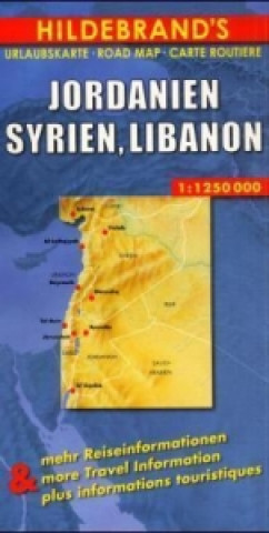 Tiskovina Hildebrand's Urlaubskarte Jordanien, Syrien, Libanon. Jordan, Syria, Lebanon 