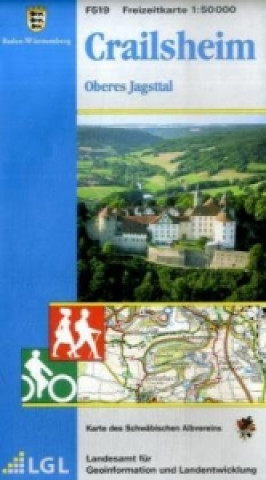 Materiale tipărite Topographische Freizeitkarte Baden-Württemberg Crailsheim, Oberes Jagsttal 