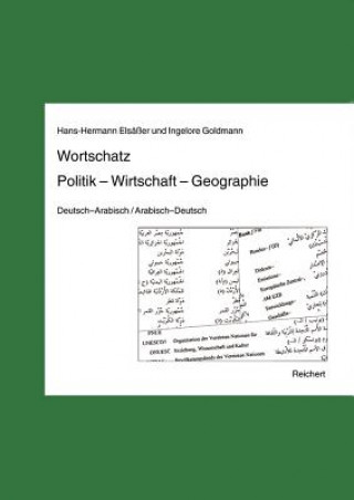 Kniha Wortschatz Politik, Wirtschaft, Geographie, Deutsch-Arabisch / Arabisch-Deutsch Hans-Hermann Elsäßer