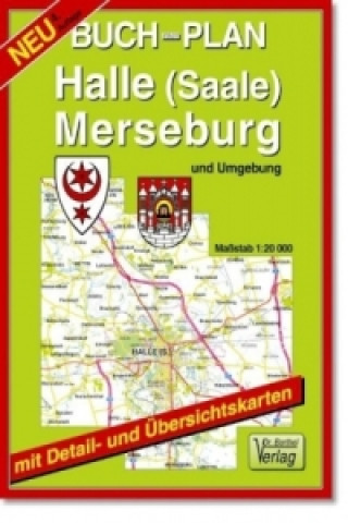 Carte Doktor Barthel Buchplan Halle (Saale), Merseburg und Umgebung 