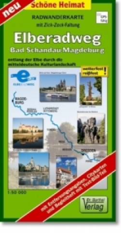 Materiale tipărite Doktor Barthel Karte Elberadweg Bad Schandau-Magdeburg 