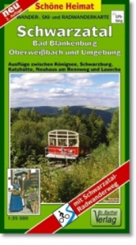 Prasa Doktor Barthel Karte Schwarzatal, Bad Blankenburg, Oberweißbach und Umgebung 