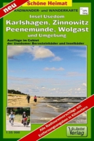 Nyomtatványok Doktor Barthel Karte Insel Usedom, Wolgast, Karlshagen, Zinnowitz und Umgebung 