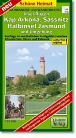 Nyomtatványok Doktor Barthel Karte Insel Rügen, Kap Arkona, Sassnitz, Halbinsel Jasmund und Umgebung 
