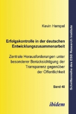 Buch Erfolgskontrolle in der deutschen Entwicklungszusammenarbeit Kevin Hempel