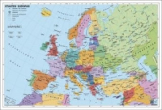 Nyomtatványok Stiefel Wandkarte Kleinformat Staaten Europas, Wandkarte, ohne Metallstäbe 