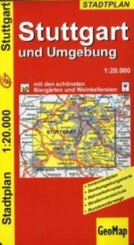Tiskovina GeoMap Stadtplan Stuttgart und Umgebung 