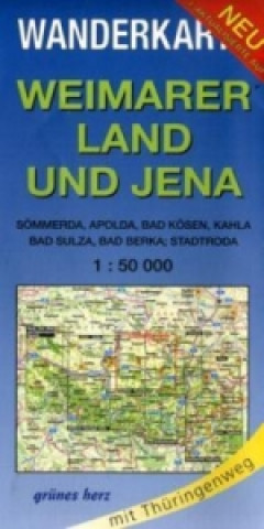 Tiskovina Wanderkarte Weimarer Land und Jena Lutz Gebhardt