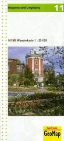 Tlačovina Wanderkarte Nordrhein-Westfalen Wuppertal und Umgebung 