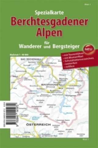 Nyomtatványok Spezialkarte Berchtesgadener Alpen für Wanderer und Bergsteiger Anton Plenk