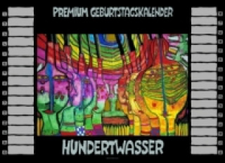 Календар/тефтер Hundertwasser Premium Geburtstagskalender Friedensreich Hundertwasser