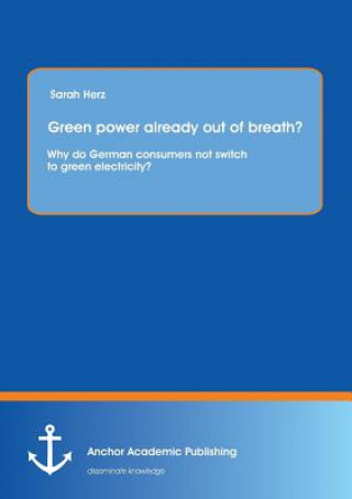 Könyv Green Power Already Out of Breath? Why Do German Consumers Not Switch to Green Electricity? Sarah Herz