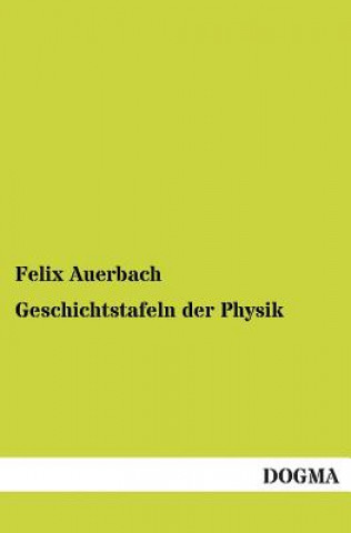 Książka Geschichtstafeln Der Physik Felix Auerbach