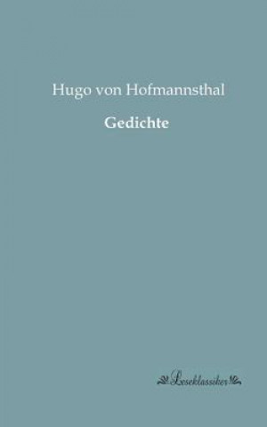 Kniha Gedichte Hugo von Hofmannsthal