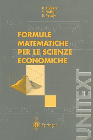 Könyv Formule Matematiche Per Le Scienze Economiche B. Luderer