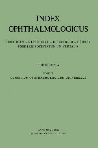 Kniha Index Ophthalmologicus International Council of Opthalmology