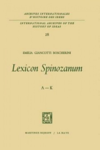 Kniha Lexicon Spinozanum Emilia Giancotti Boscherini