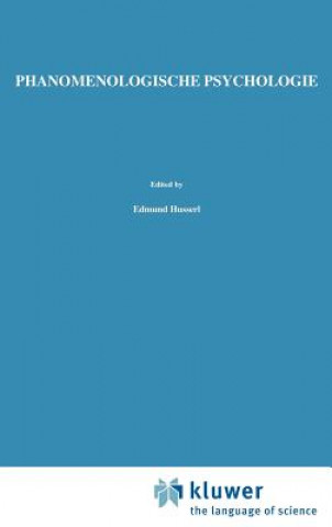 Kniha Phanomenologische Psychologie Edmund Husserl