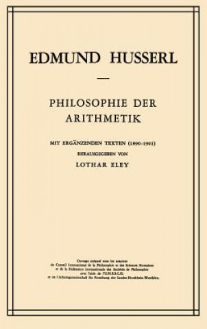 Βιβλίο Philosophie Der Arithmetik Edmund Husserl