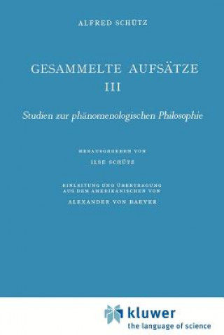 Kniha Gesammelte Aufsatze III Alfred Schütz