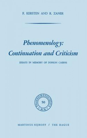 Kniha Phenomenology: Continuation and Criticism F. Kersten