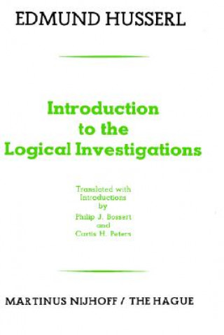 Kniha Introduction to the Logical Investigations Edmund Husserl
