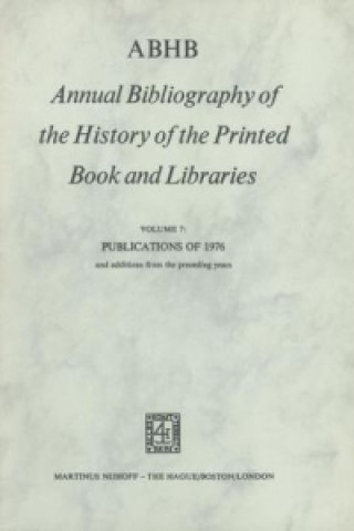 Carte ABHB Annual Bibliography of the History of the Printed Book and Libraries H. Vervliet