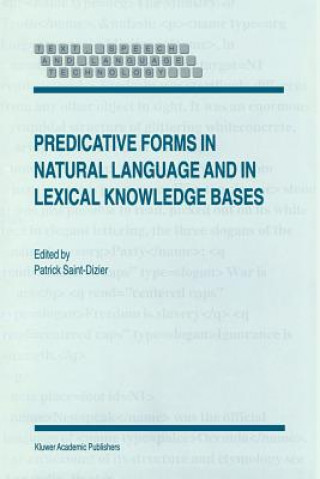 Carte Predicative Forms in Natural Language and in Lexical Knowledge Bases P. Saint-Dizier