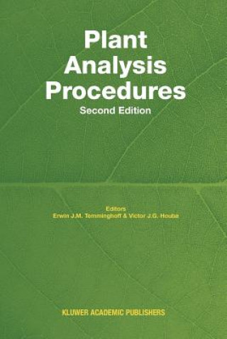 Kniha Plant Analysis Procedures Erwin E.J.M Temminghoff